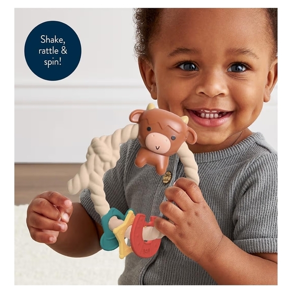 Itzy Ritzy Cow Rattle - Picture 3 of 4